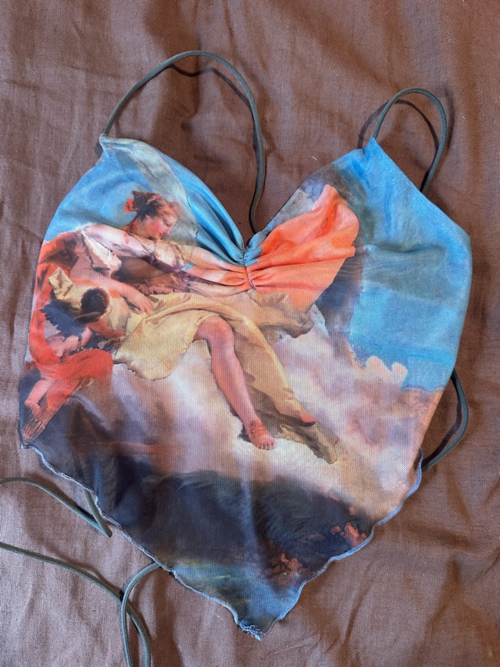 Art-Print Scarf Top